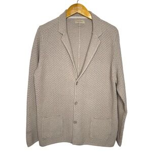 Falconeri Textured Cardigan Tan Mens XL